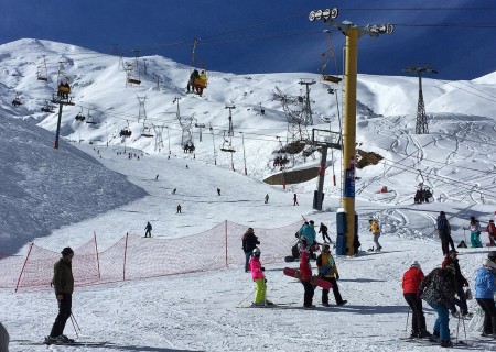 Vue sur le ski de Dizin