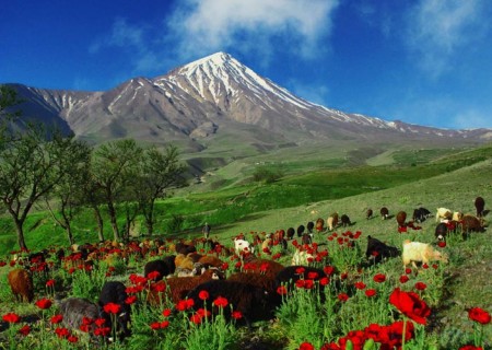 Montagna di Damavand nella Iran